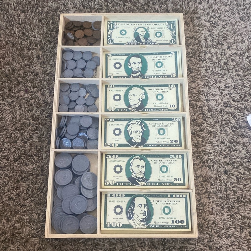 Money counting play set